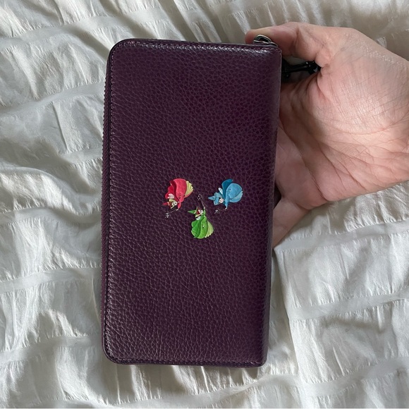 Coach Purple Leather Wallet - Picture 2 of 3